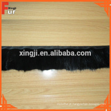 Reforçado preto, real Mink Fur Trim